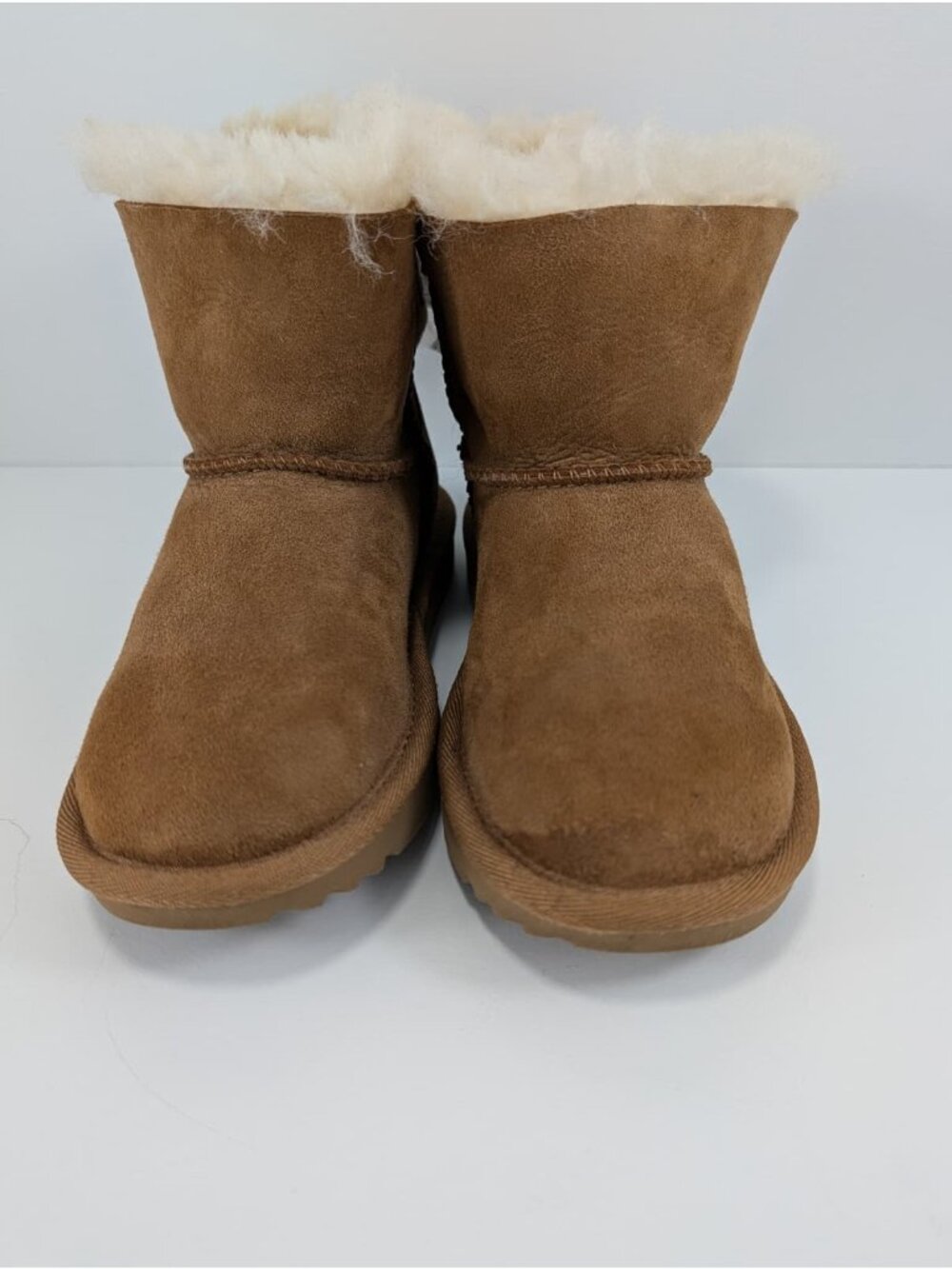 Toddler Tan UGG Bow Classic Boots Size 12 With Shearling Lining